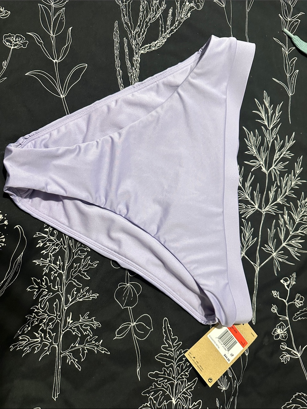Nike Light Lilac Bikini Bottoms with White Swoosh